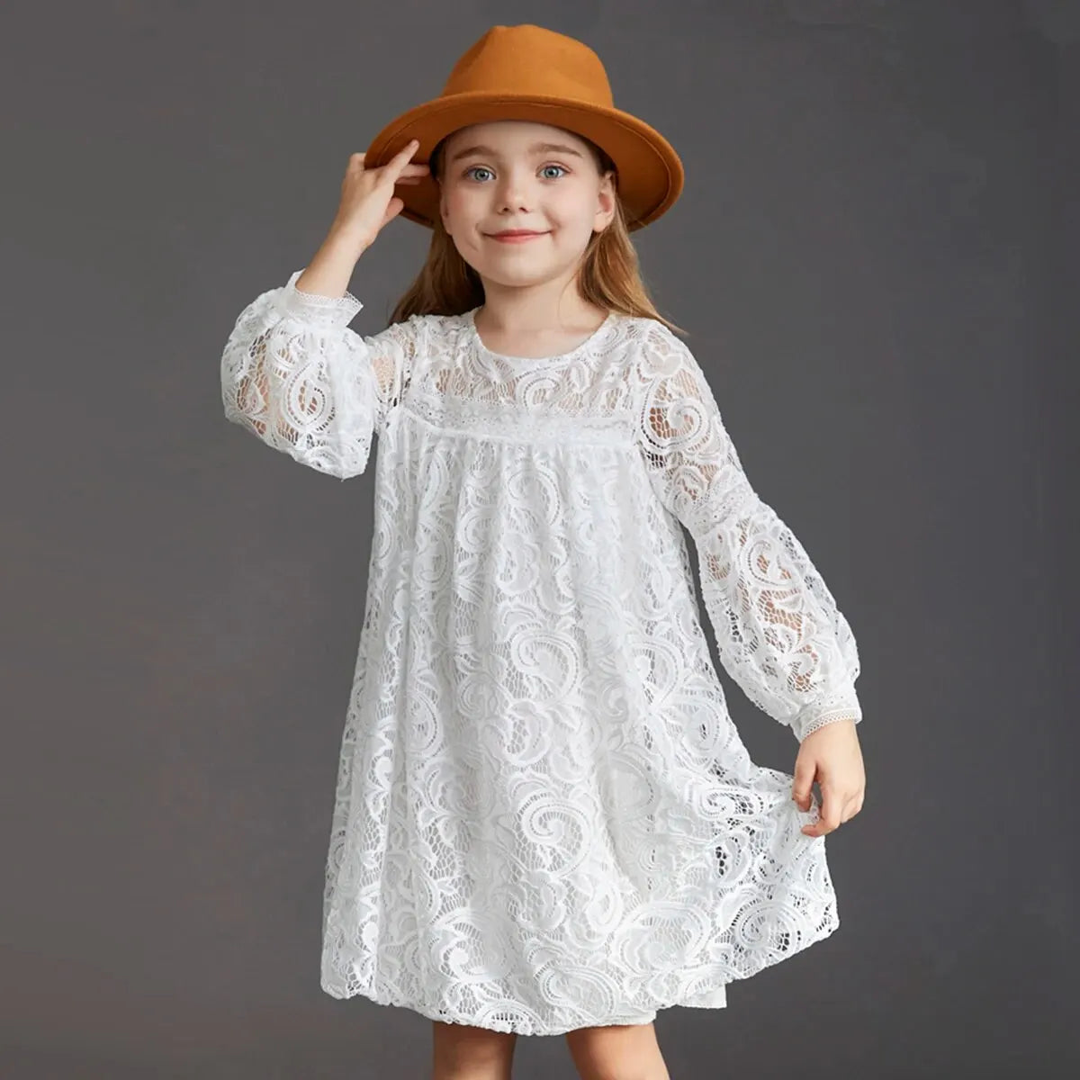 Kids Girls Bohemia Style Lace Design Summer Party Dresses