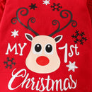 Baby Girl Cartoon Print Christmas Outfit childrensterritory