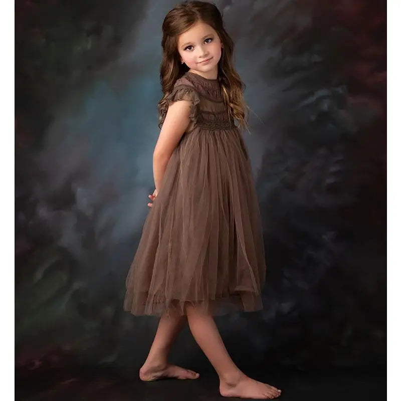 Kids Girls Lace Design Bohemia Style Summer Princess Party Dresses childrensterritory