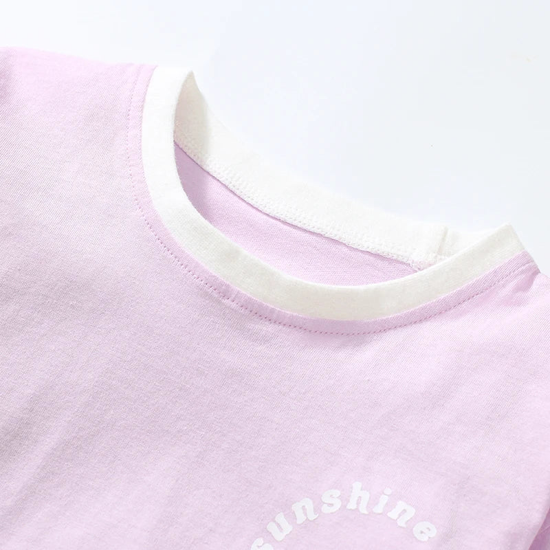 Kids Girls Cartoon Sunshine Design Summer Clothing Set childrensterritory