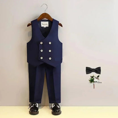 Kids Blazer Vest Pants Formal/Wedding Clothes Set