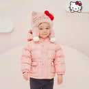 Cute Girls Kitty Printed Hooded Warm Jackets childrensterritory