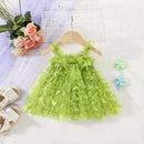 Baby Girls Butterfly Embellished Sweet Princess Dresses childrensterritory