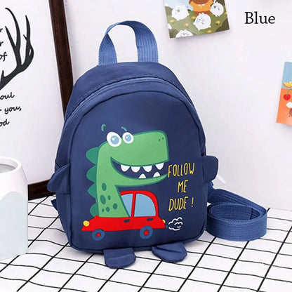 Cartoon Dinosaur School Backpacks for Kids Unisex