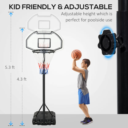 Kids-Friendly and Adjustable Outdoor Basketball Hoop childrensterritory