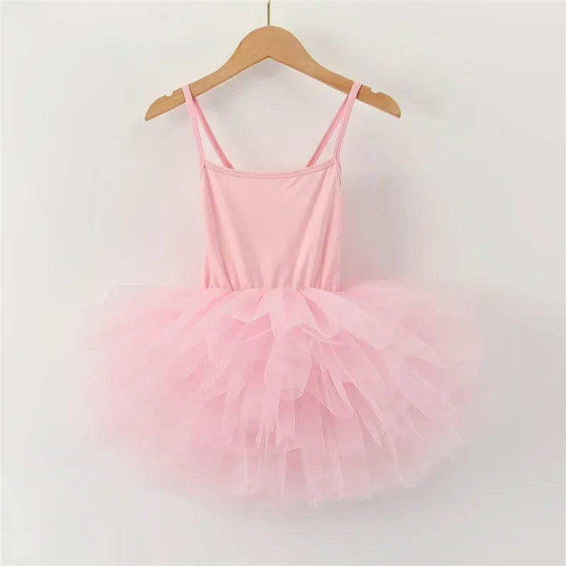 Tulle Puffy Tiered Long Tail Flower Girl Dresses For Wedding Party