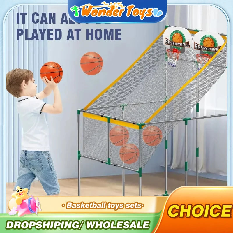 Kids Two Player Large Basketball Hoop Shooting Toys childrensterritory