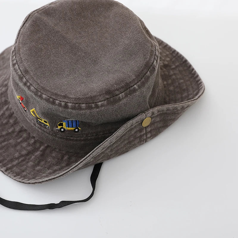 Kids Boys Vehicles Embroidered Adjustable Sports Hats childrensterritory