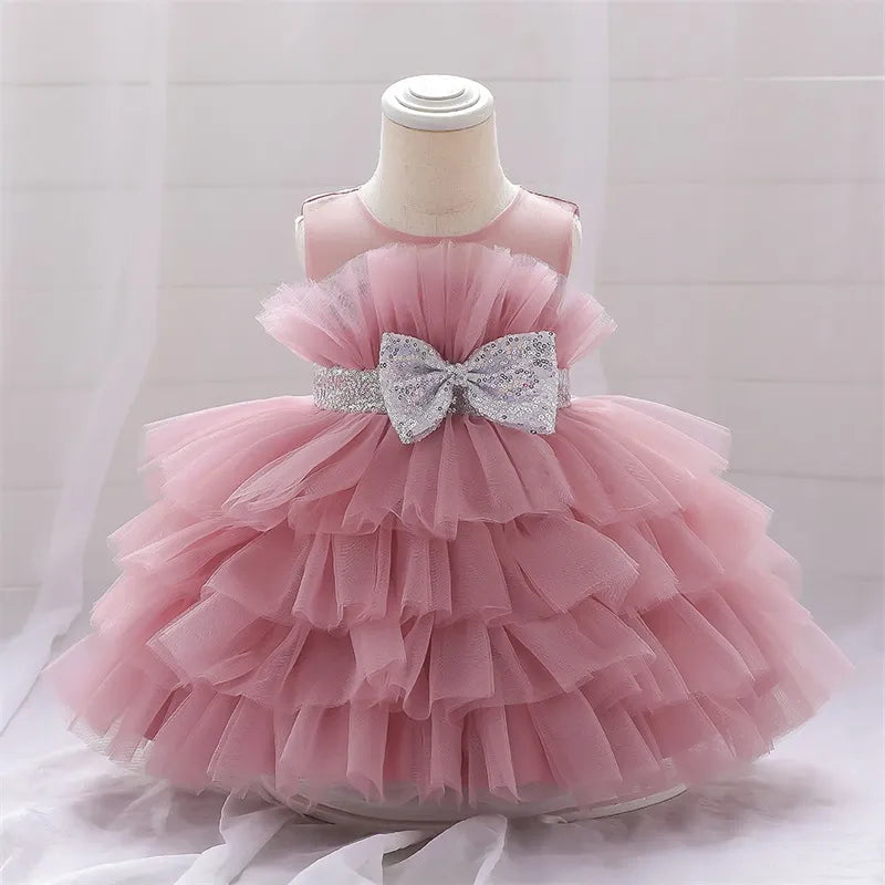 Baby Girls Puffy Christening Princess Brithday Dresses childrensterritory