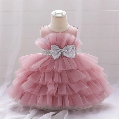 Baby Girls Puffy Christening Princess Brithday Dresses childrensterritory