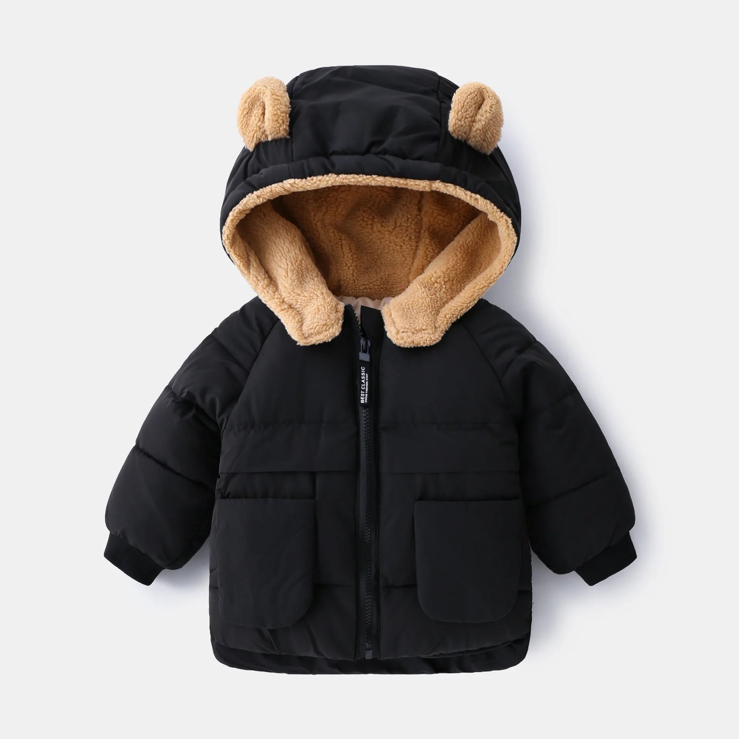 Kids’ Long-Sleeve Stylish Puffer Winter Jacket childrensterritory