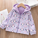 Kids Girls Double-Faced Cartoon Print Korean Style Coats childrensterritory