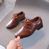 Kids Boys Britain Style Low-heeled Black Leather Shoes childrensterritory