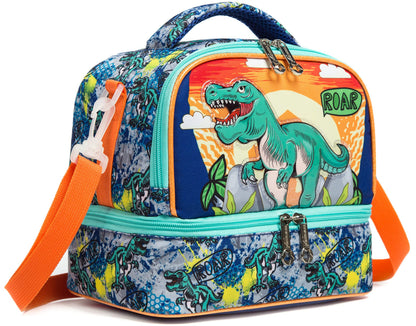 Waterproof Kids Dinosaur Unicorn Insulated Lunch Bag childrensterritory