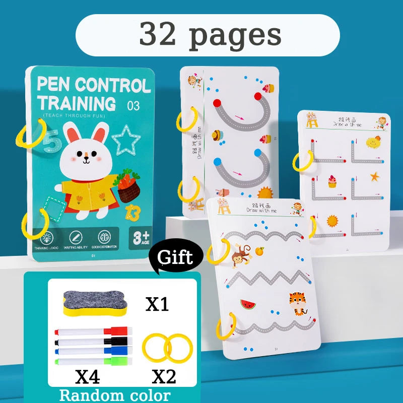 Reusable Magical Tracing Education/Training Book for Toddlers childrensterritory