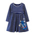 Animals Cartoon Embroidered Design Casual Dresses for Girls childrensterritory