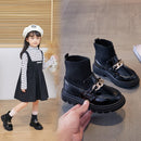Flying Woven Soft Sole Princess Leather Boots for Kids Girls childrensterritory