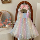 Kids Girls' Elf Butterfly Rainbow Design Summer Princess Dress childrensterritory