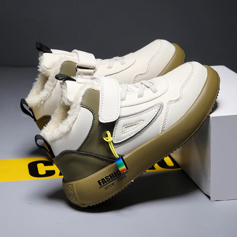 Waterproof Warm Plush Snow Sports Shoes for Kids