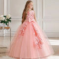 Elegant Bridesmaid Long Princess Gown For Kids Girls childrensterritory