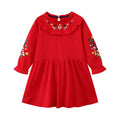Kids Girls Flower Embroidery Spring Dress childrensterritory