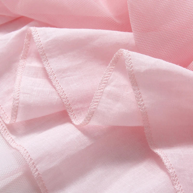 Round Neck Cartoon Design Summer Girls Dresses