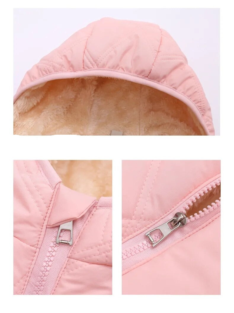 Winter Thicken Fur Hooded Warm Jackets For Kids Boys Girls childrensterritory