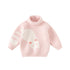 Cute Cartoon Design Turtleneck Soft Sweater for Girls Boys childrensterritory