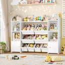 4-Tier Kids Toy Storage Organizer W/8 Removable Bins