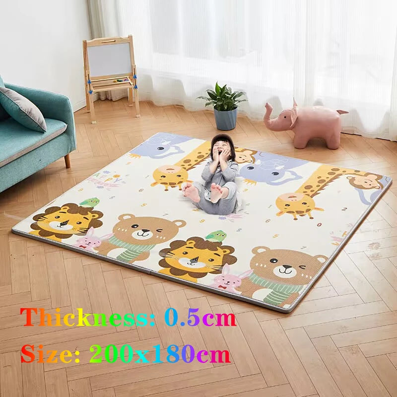 Fold-able Cartoon Play Mat/Rug for Baby Room