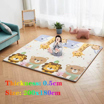 Fold-able Cartoon Play Mat/Rug for Baby Room