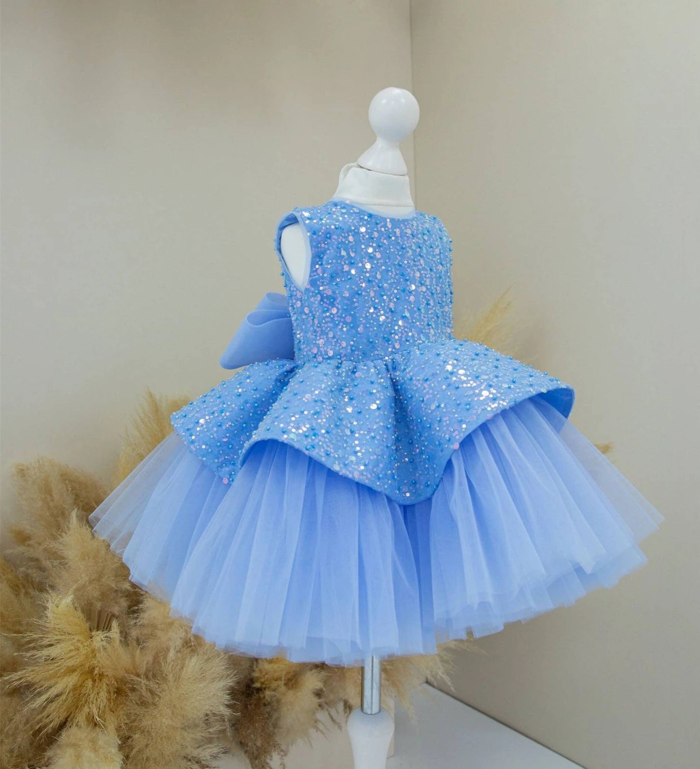 Lalic Beadings Design Tiered Tulle Flower Girl Dresses