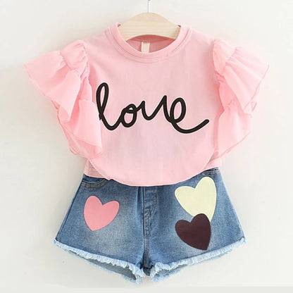 Kids Girls 2 Piece Trendy Summer Clothing Sets childrensterritory