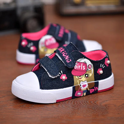 Kids Non-slip Breathable Canvas Shoes Flat Sneakers childrensterritory