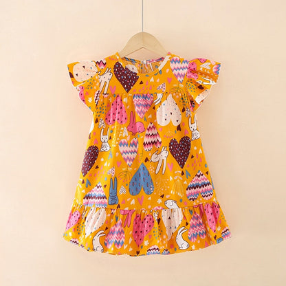 Kids Girls Floral Summer Princess Party Dresses childrensterritory