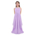 Kids Girls Halter Lace Design Chiffon Long Prom Ball Gowns childrensterritory