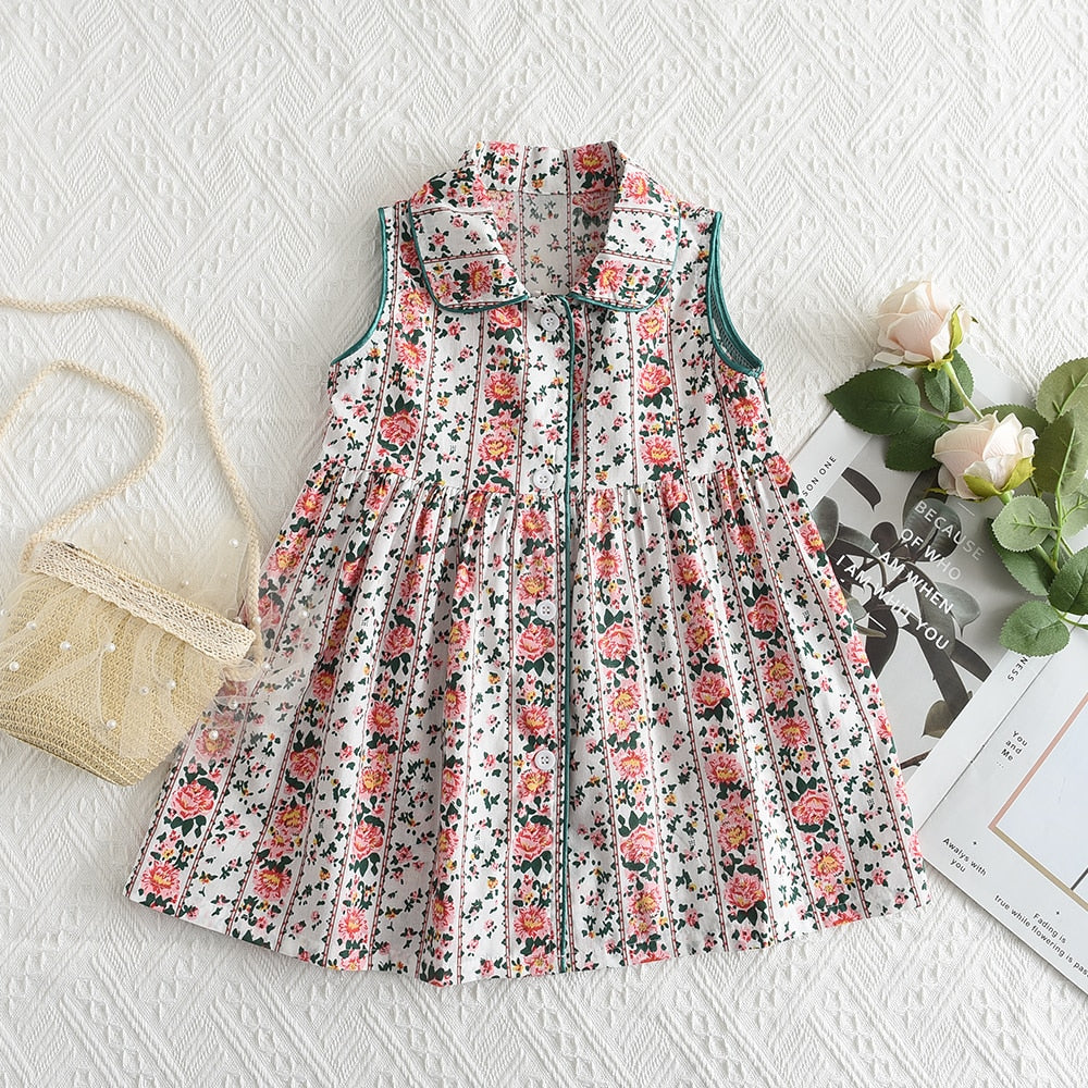 Kids Girls Floral Summer Fashion Dresses childrensterritory