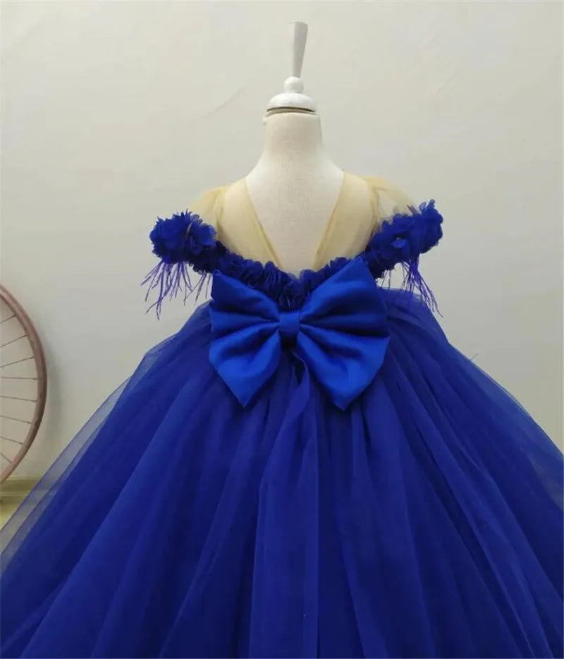 Beautiful Off-Shoulder Ball Gown for Young Girls childrensterritory