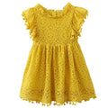 Kids Girls Flower Lace Design Summer Party Dresses childrensterritory