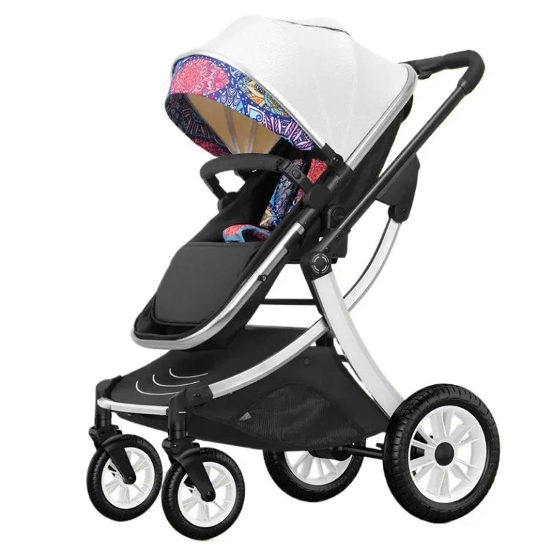 Two-Way Foldable Lightweight Infant Stroller with Car Seat