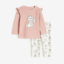Long Sleeves Cartoon Print Clothing Set For Girls childrensterritory
