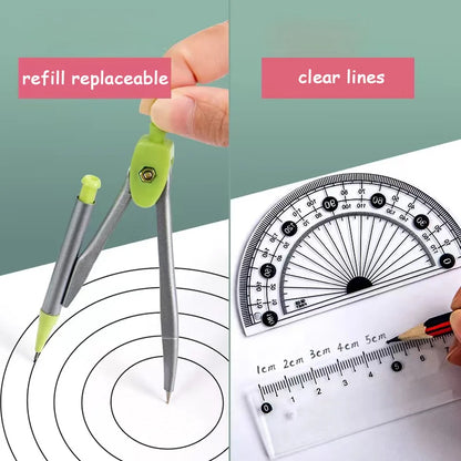 7 Pcs/set Multi-Functional Mathematical Rulers Set childrensterritory