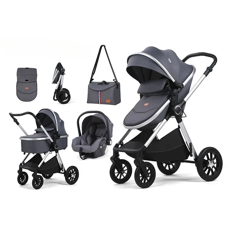 Multifunctional Baby Stroller with Detachable Basket childrensterritory
