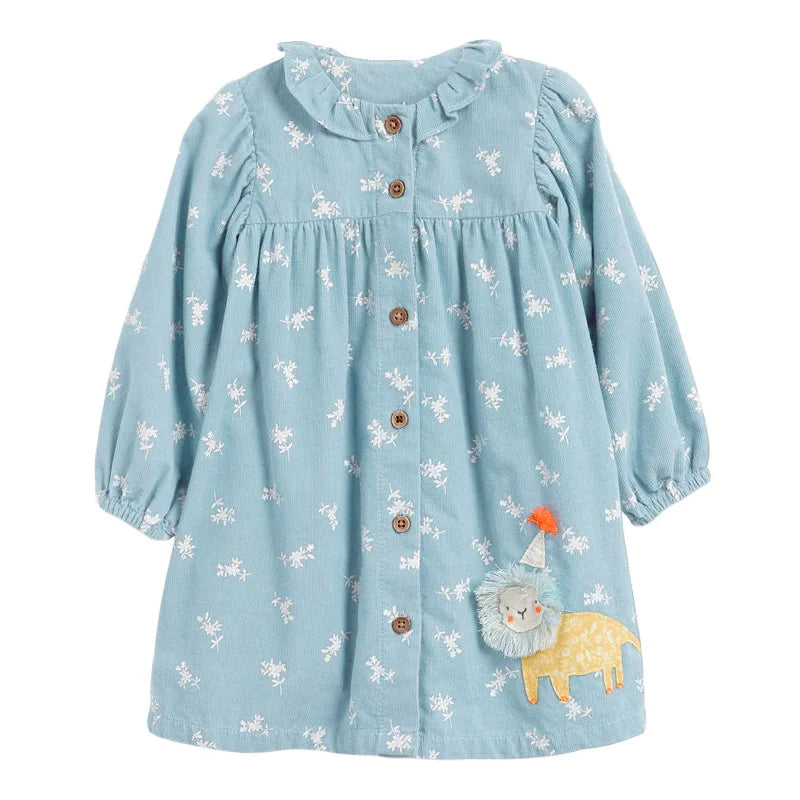 Lovely Cartoon Animals Design Little Girls Casual Dresses childrensterritory