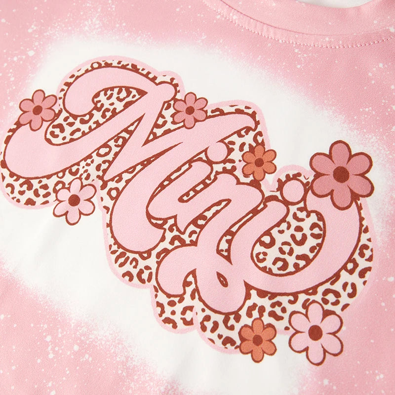 Mama Mini Pink Bleached Matching T-shirts for Mother &amp; Kids