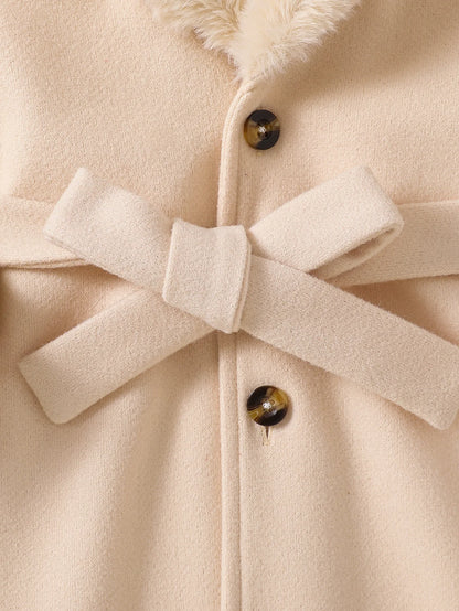 Girls’ Long-Sleeve Stylish Warm Winter Coat childrensterritory