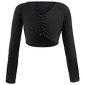 Girls' V-Neck Long Sleeves Ballet Dance Tops childrensterritory