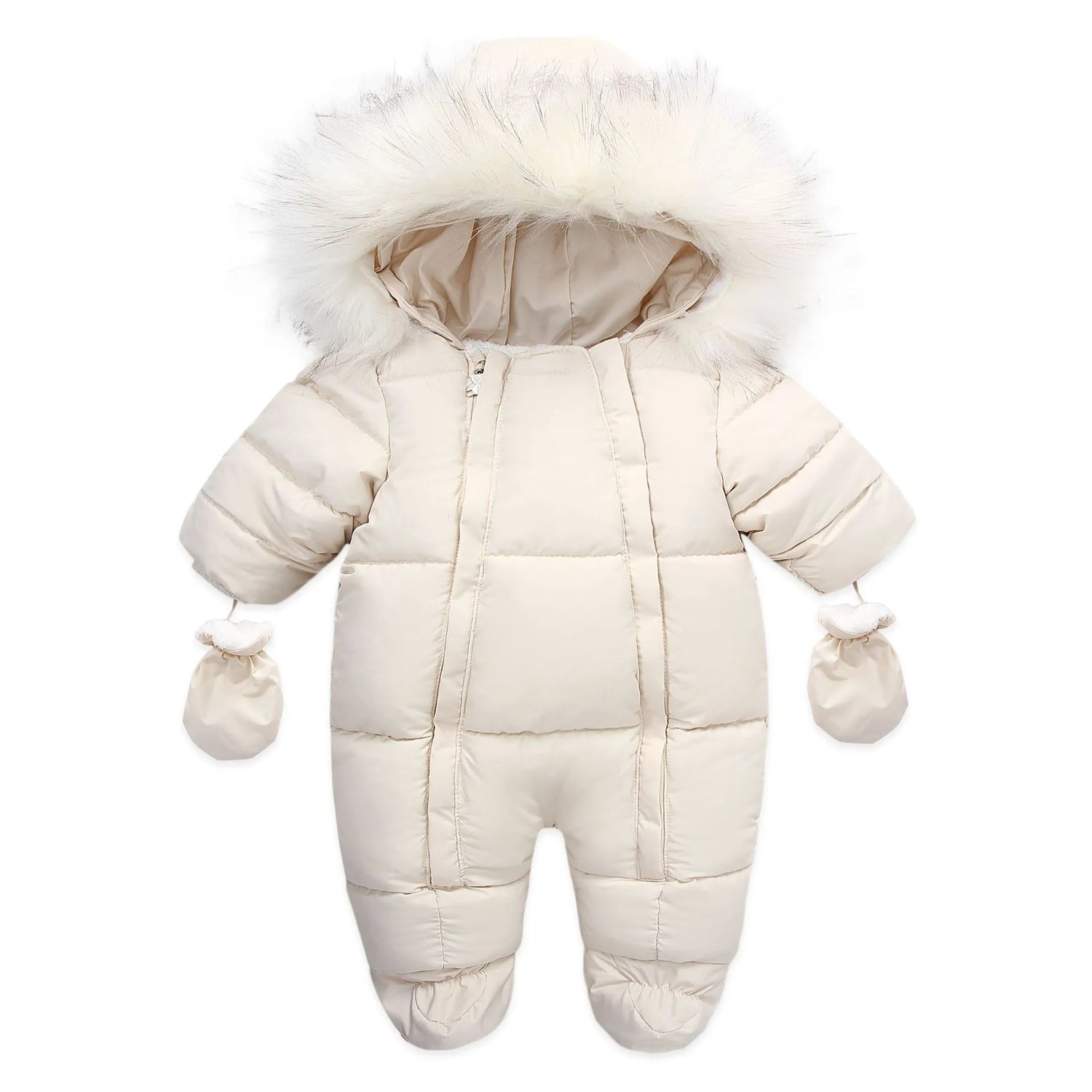 Baby Thick Warm Hooded Fleece Rompers Snowsuit childrensterritory