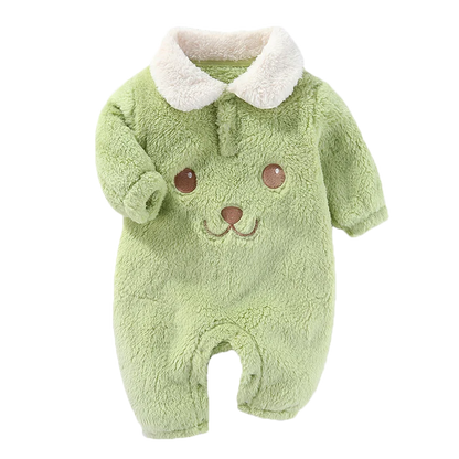 Newborn Baby Collar Design Soft Winter Bodysuit childrensterritory