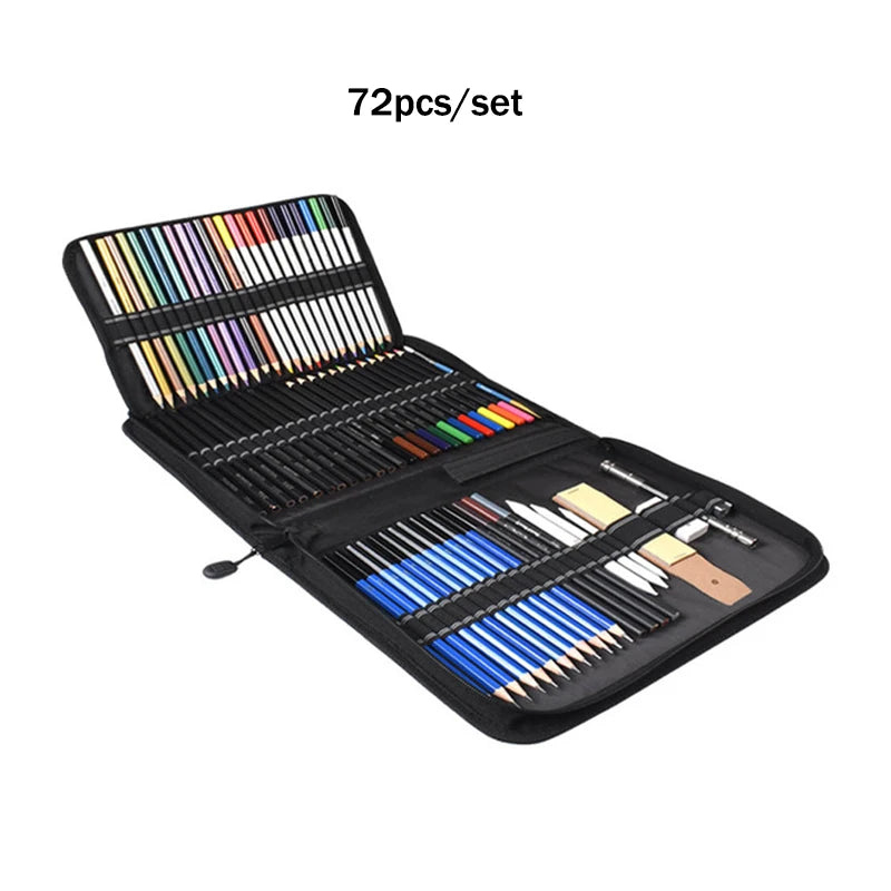 Portable Drawing Pencil Set: 72/95/144 PCS Artists Tools